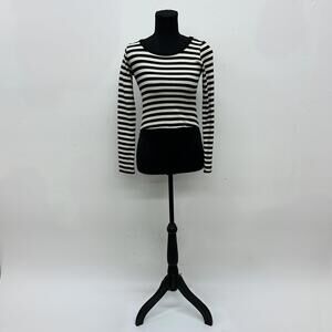 DKNY Long Sleeve Stripe Bodysuit (S)
